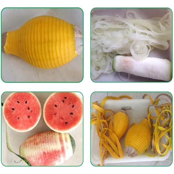 Peeling effect for fruits and melons