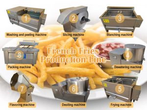 French fries processing machines