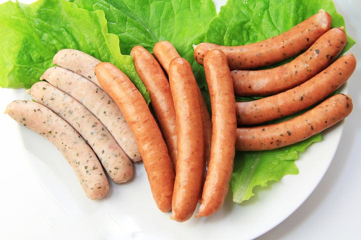 sausages with different flavors