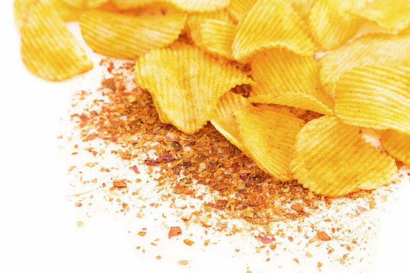 delicious potato chips made by potato chips processing line