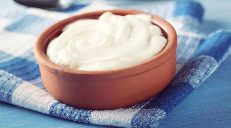 yaourt grec glacé fabriqué par une machine à yaourt