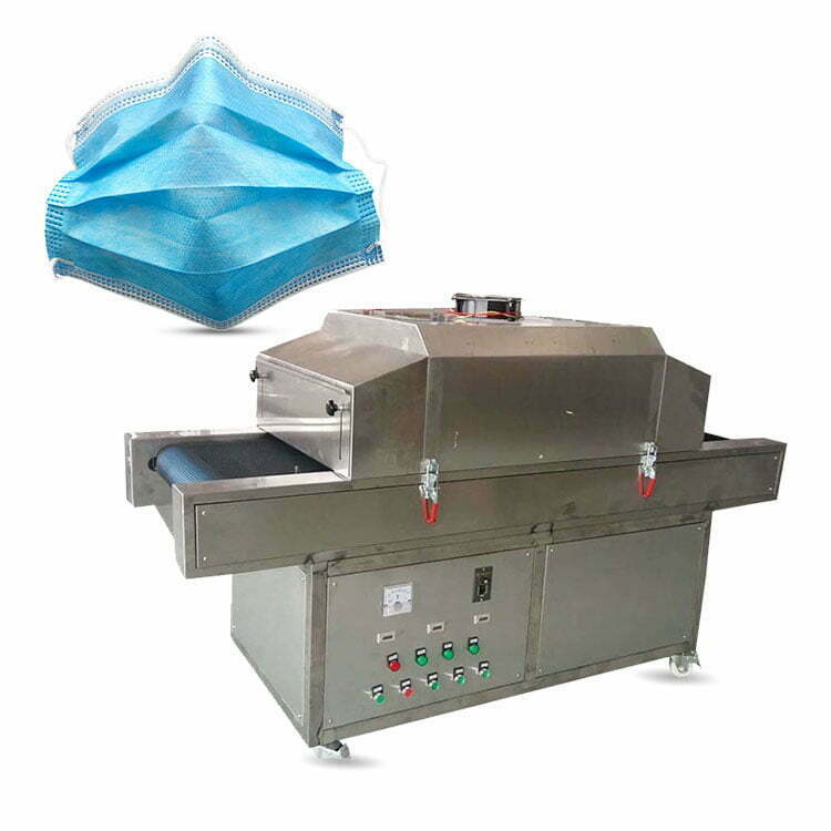 Máquina esterilizadora UV para esterilizar mascarillas.