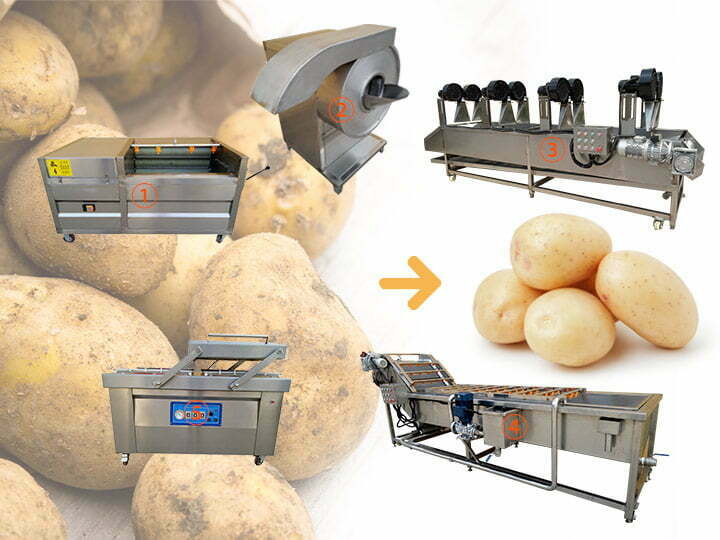 impianto di lavaggio patate