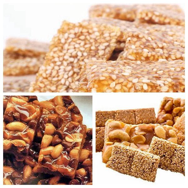 All kinds of nut brittles