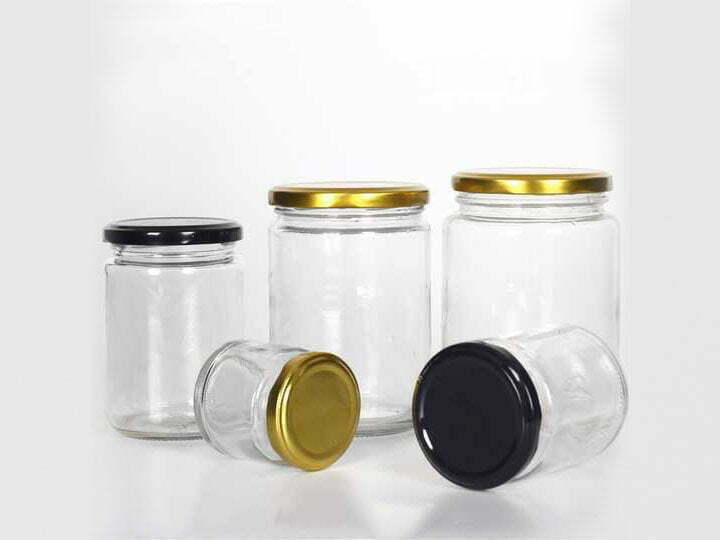 latas de botellas de vidrio