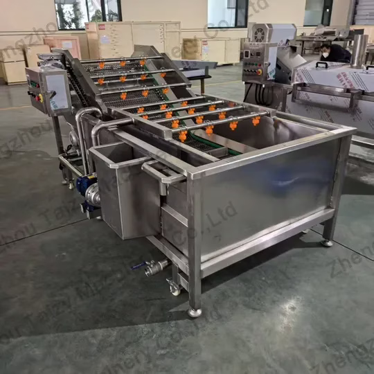 bubble washing machine for green chili cleaning